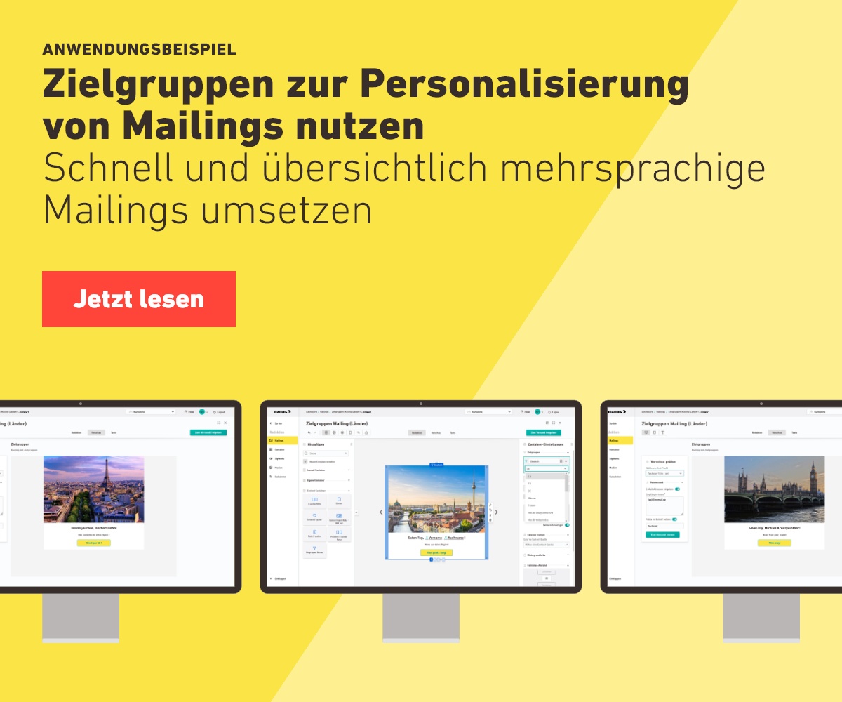 Zielgruppen zur Personaliserung von Mailings nutzen