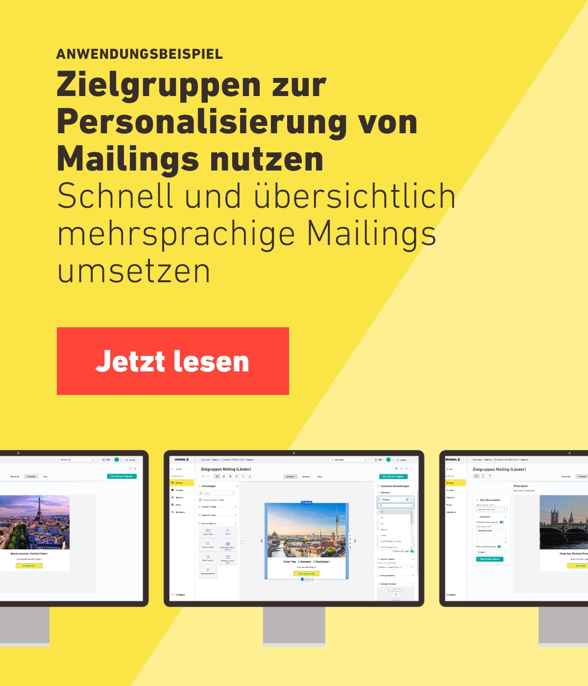 Zielgruppen zur Personaliserung von Mailings nutzen