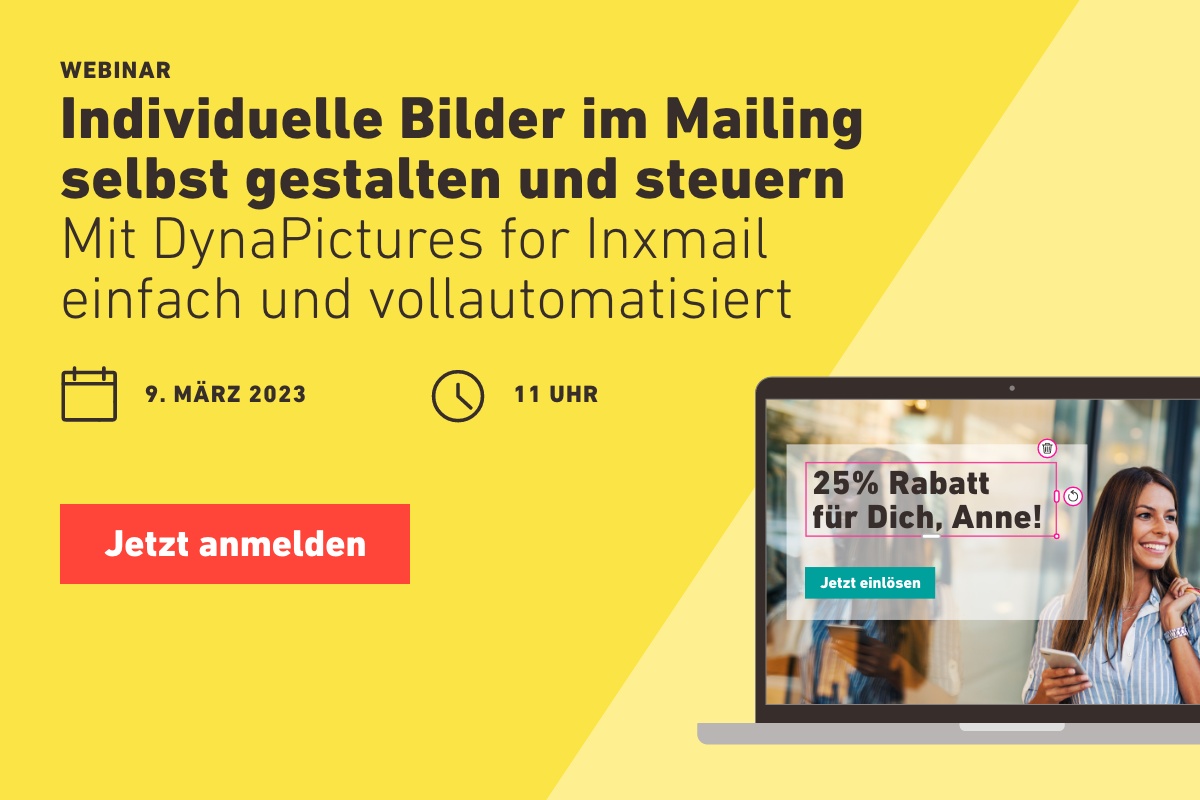 Webinar DynaPictures - Individuelle Bilder im Mailing selbst gestalten und steuern