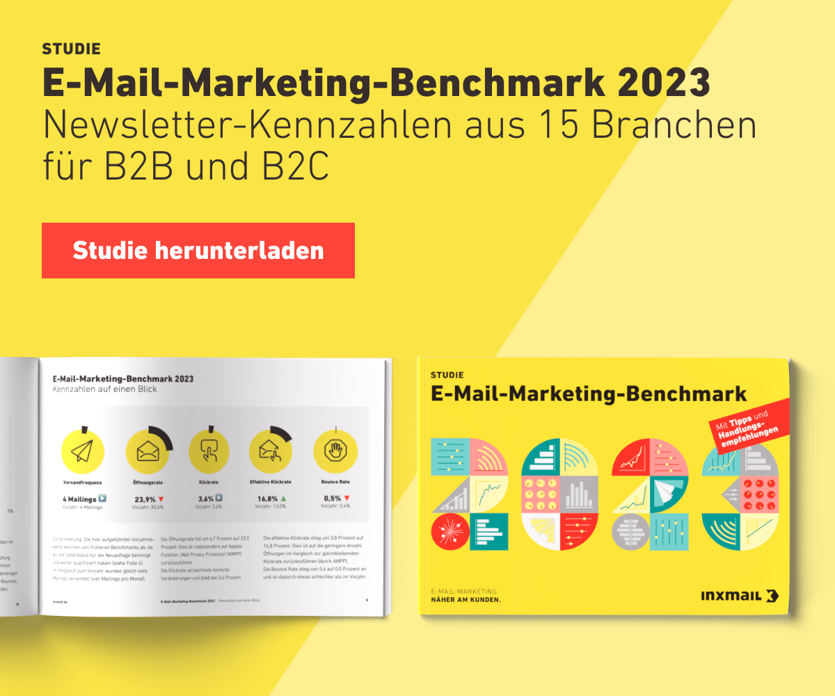 Jetzt E-Mail-Marketing-Benchmark 2023 herunterladen