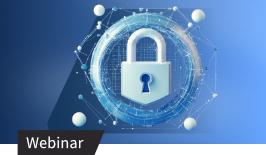 Digitales Vorhängeschloss mit technischen Kreiselementen symbolisiert IT-Sicherheit.