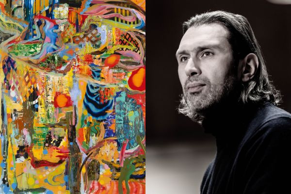 Rechts: Vladimir Jurowski, Peter Meisel; Links: The Funky Judge von Daniel Richter