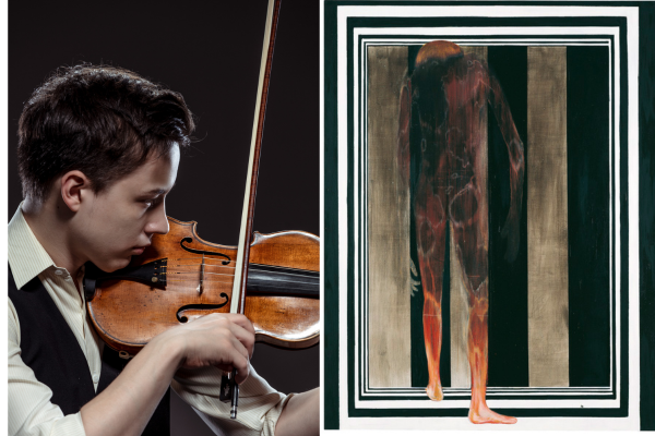Links: Violinist Johan Dalene © Mats Bäcker; Rechts: 1937, berechtigte Kritik von Daniel Richter
