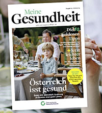 Titelseite des Magazins Meine Gesundheit. Foto: gettyimages_Unsplash, Montage ÖGK.