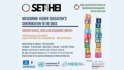 Event poster Measuring Higher Education’s Contribution to the SDGs