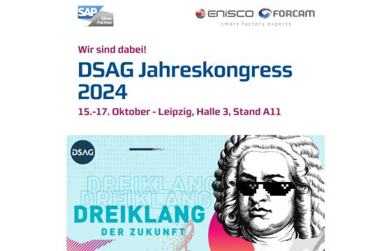 DSAG Jahreskongress 2024 in Leipzig mit FORCAM ENISCO