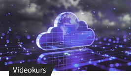 Leuchtendes Cloud-Symbol über einer digitalen Netzwerkstruktur als Darstellung von Cloud-Computing und Datensicherheit.