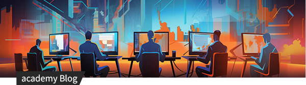 Team arbeitet an Computern in moderner IT-Umgebung – Fokus auf digitale Zusammenarbeit und Sicherheit.