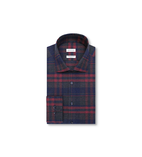 Shaped Flanellhemd Karo