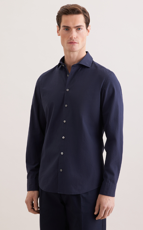 Slim Casual Hemd Uni
