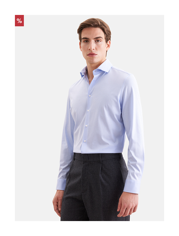 Slim Jerseyhemd Uni