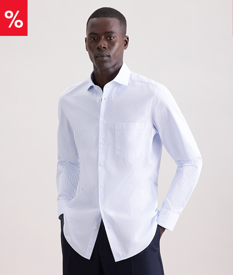 Slim Casual Hemd Gestreift