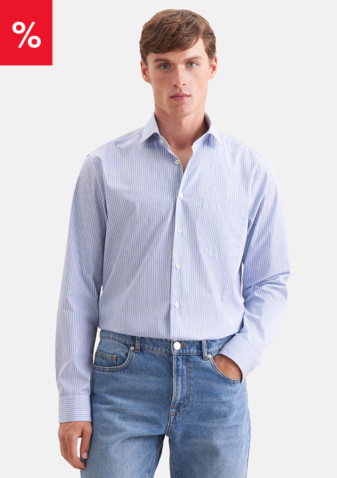 Regular Casual Hemd Gestreift