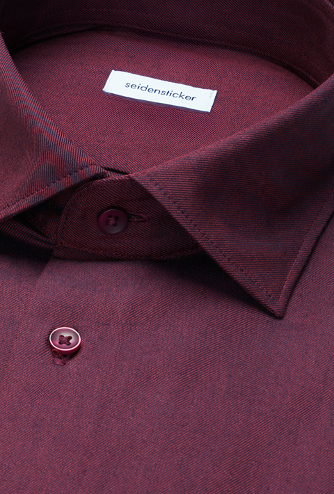 Shaped Flanellhemd Uni