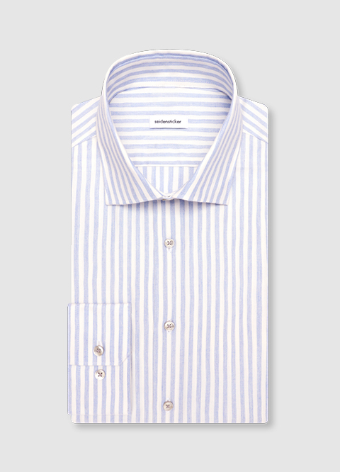 Slim Flanellhemd Gestreift