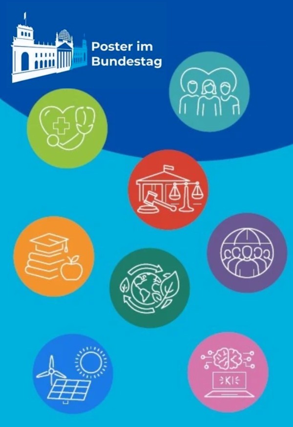 Flyercover der Ausstellung "Poster im Bundestag".